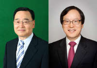 정홍원 전 전무총리(왼쪽)와 김용환 NH농협금융지주 회장 / 성균관대 제공